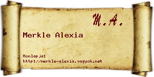 Merkle Alexia névjegykártya